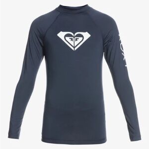 Roxy Girls Whole Hearted Long Sleeve UPF 50 Rashguard Size Youth XS